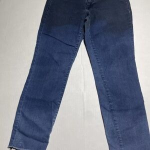 Navy blue skinny jeans with a ripped knee #distresseddenim kiss Me Jeggings  Jes